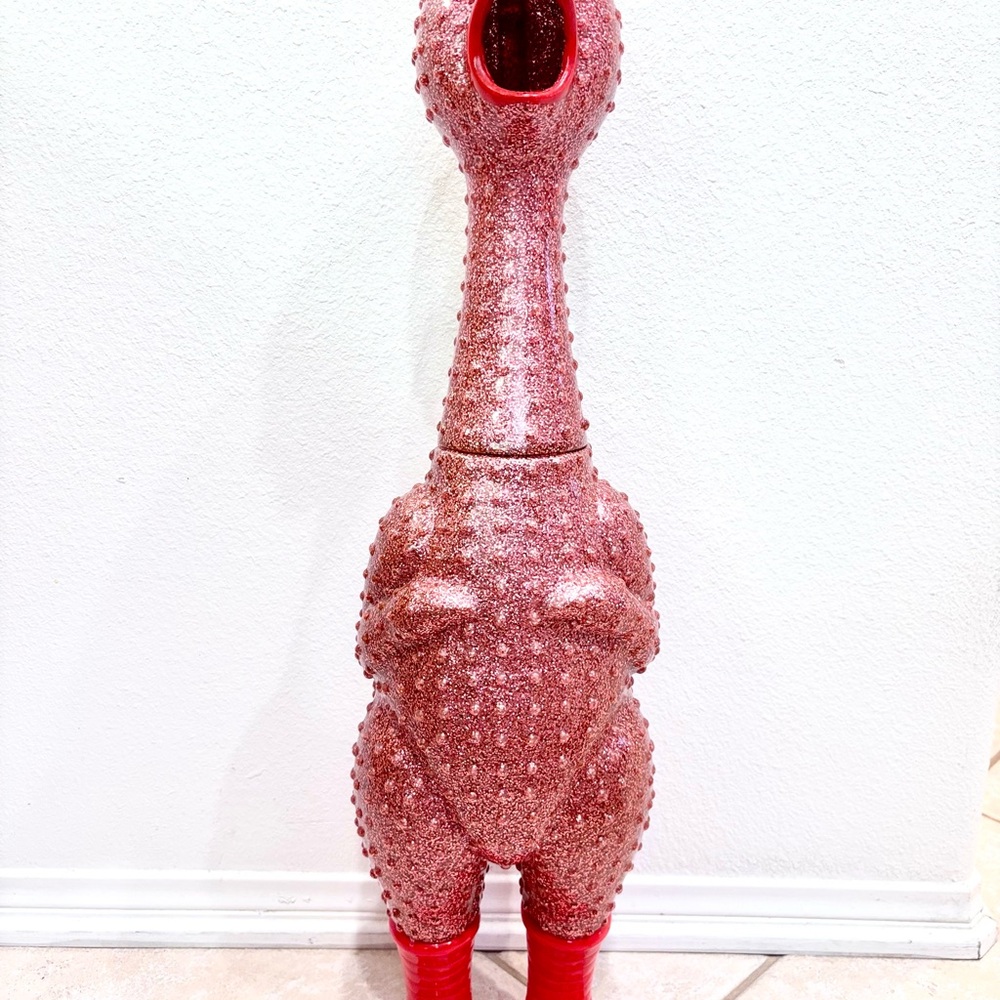 Animolds Crazy Huge Red Rubber Chicken 29” Giant Screaming Noise Makers